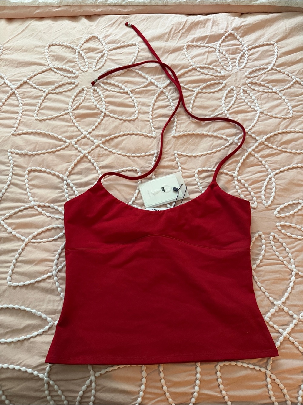 TANK AIR spill halter Tank Top
